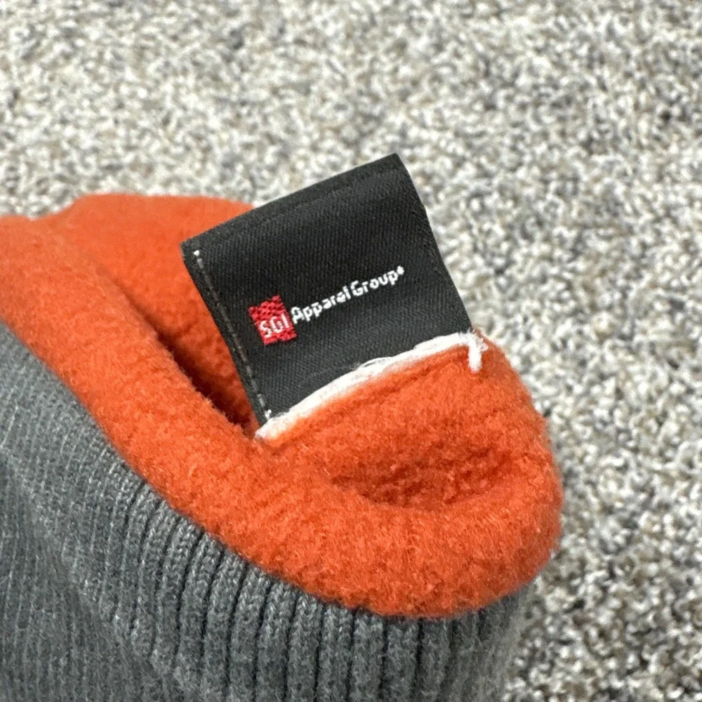 Harley Davidson Beanie Kids One Size Gray Orange Good Fleece Lined Knit‎ Hat